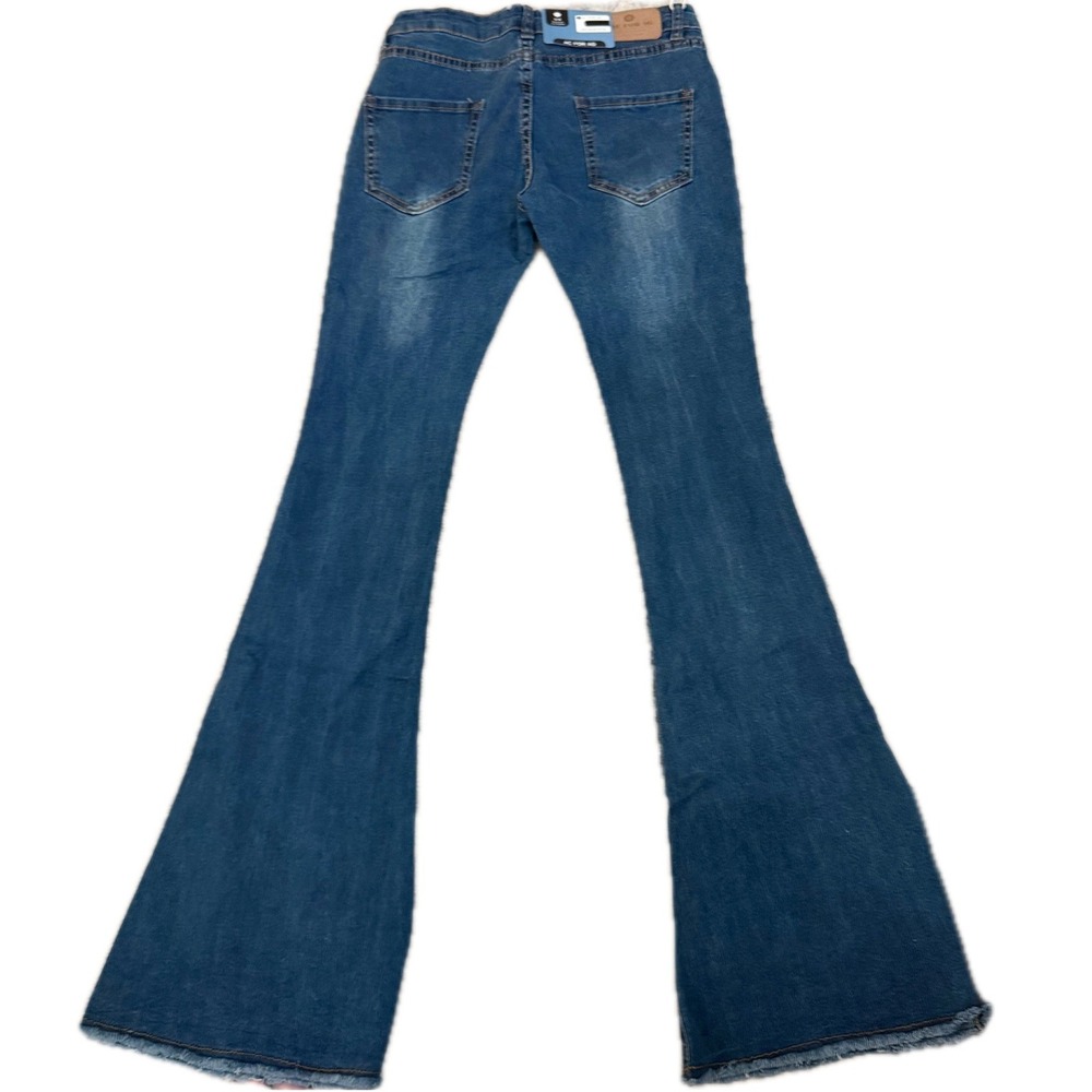 AC FOR AG Mid Rise Frayed Hem Flare Jeans Size 27